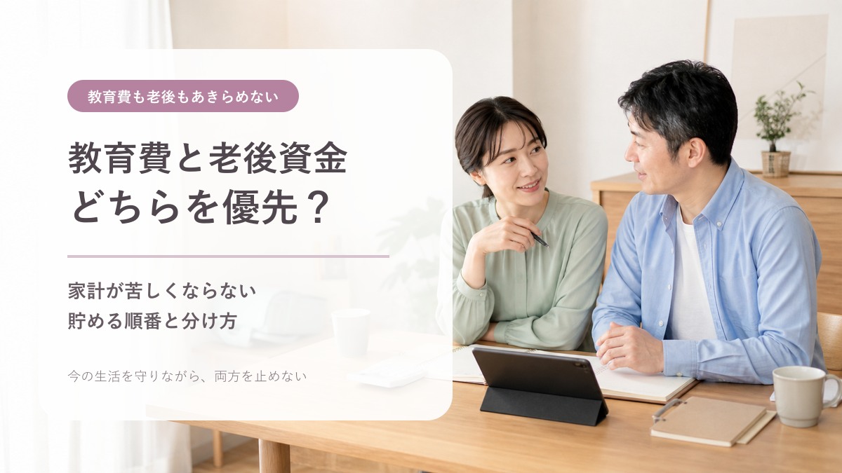 教育費と老後資金について話し合う夫婦