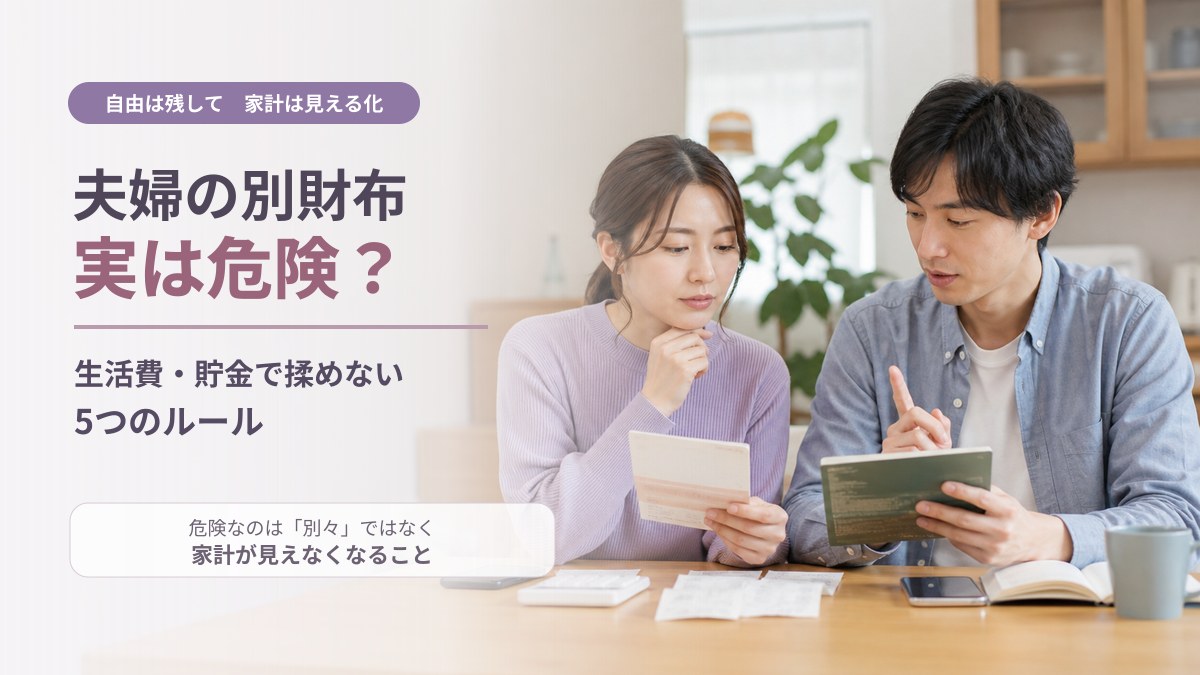 別財布の生活費と貯金について話し合う夫婦